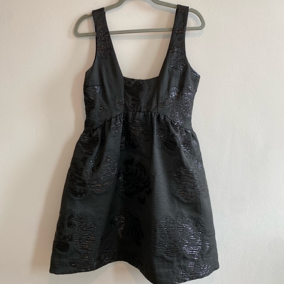 NWT Anthropologie Maeve Jacquard Black Sleeveless Dress - Picture 3 of 6